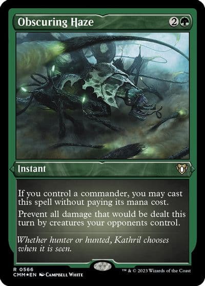 Obscuring Haze Foil Etched Commander Masters Magic card