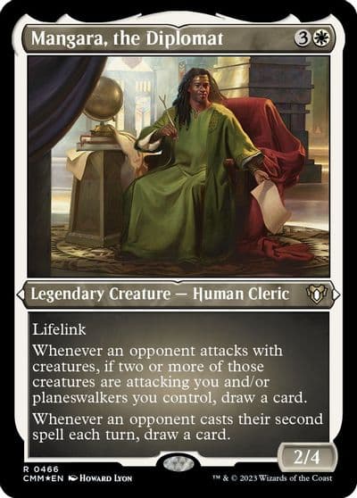 Mangara the Diplomat Foil Etched Commander Masters Magic card