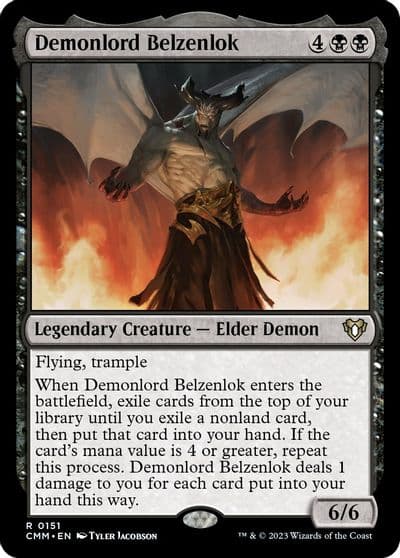Demonlord Belzenlok Commander Masters Magic card