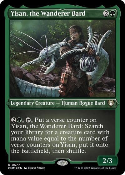 Yisan the Wanderer Bard Foil Etched Commander Masters Magic card