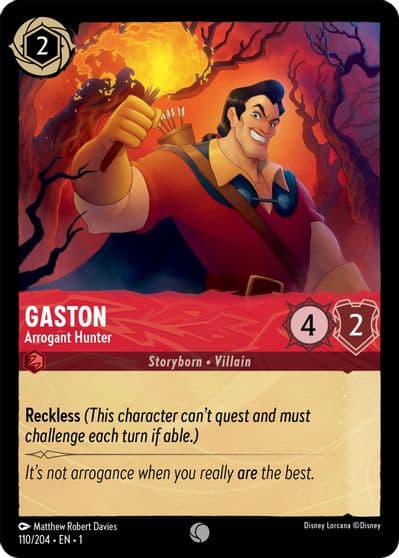 Gaston Arrogant Hunter The First Chapter Lorcana card