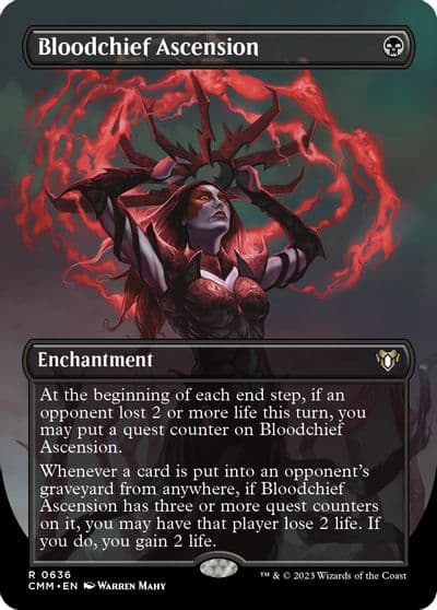 Bloodchief Ascension Borderless Commander Masters Magic card