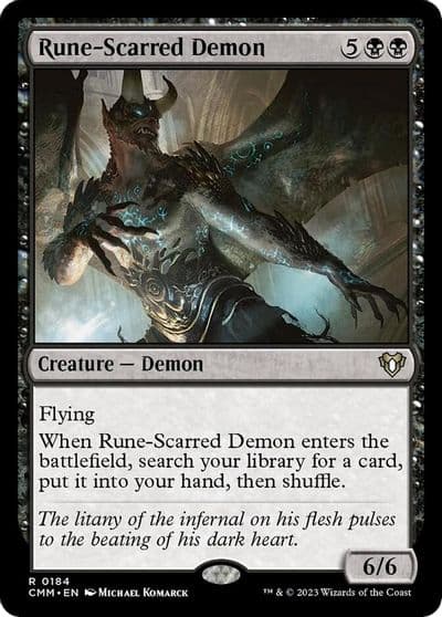 Rune Scarred Demon Commander Masters Magic card
