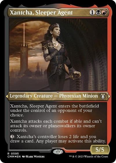 Xantcha Sleeper Agent Foil Etched Commander Masters Magic card