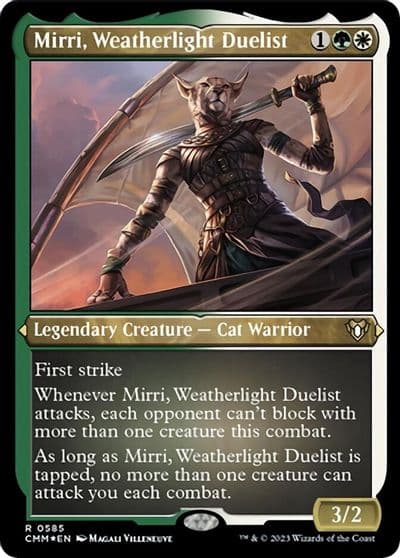 Mirri Weatherlight Duelist Foil Etched Commander Masters Magic card