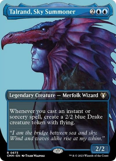 Talrand Sky Summoner Borderless Commander Masters Magic card