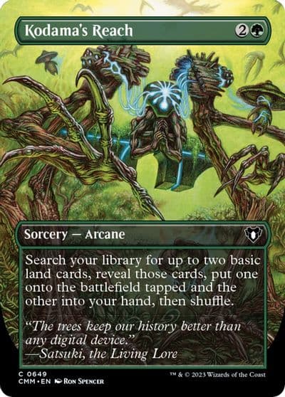 Kodamas Reach Borderless Commander Masters Magic card