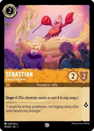 Sebastian Court Composer The First Chapter Lorcana card