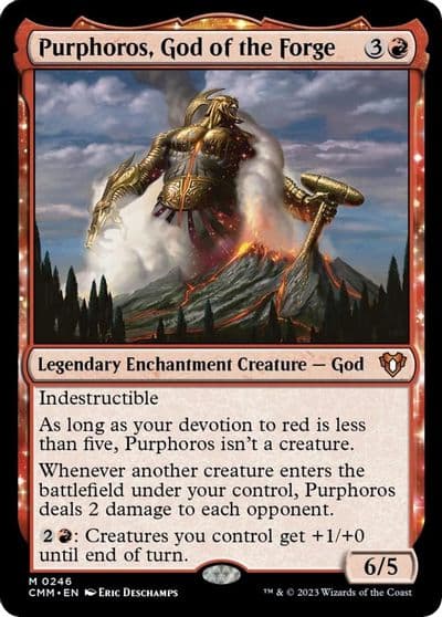 Purphoros God of the Forge Commander Masters Magic card