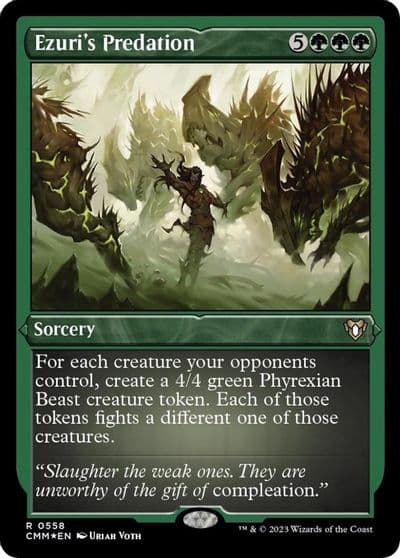 Ezuris Predation Foil Etched Commander Masters Magic card