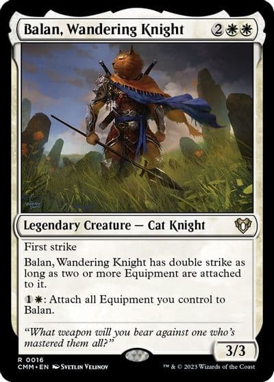 Balan Wandering Knight Commander Masters Magic card