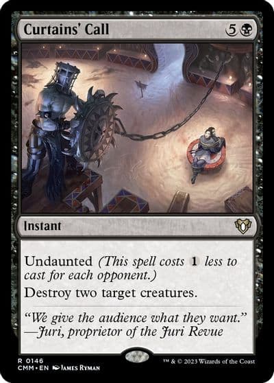 Curtains Call Commander Masters Magic card