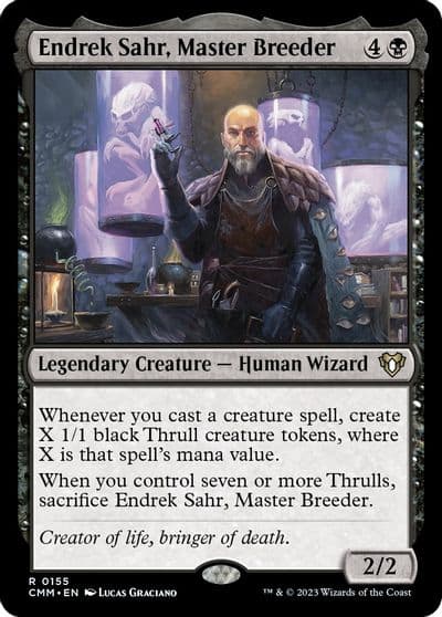 Endrek Sahr Master Breeder Commander Masters Magic card