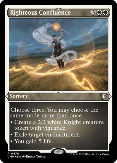 Righteous Confluence Foil Etched Commander Masters Magic card