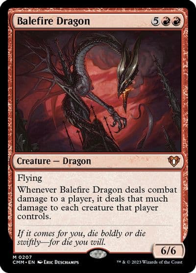 Balefire Dragon Commander Masters Magic card