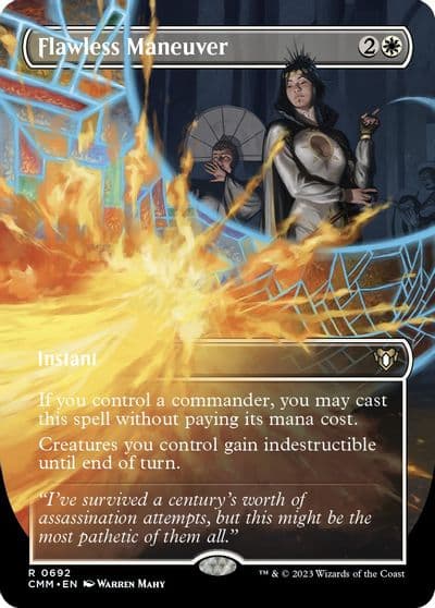 Flawless Maneuver Borderless Commander Masters Magic card