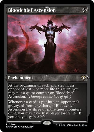 Bloodchief Ascension Foil Etched Commander Masters Magic card