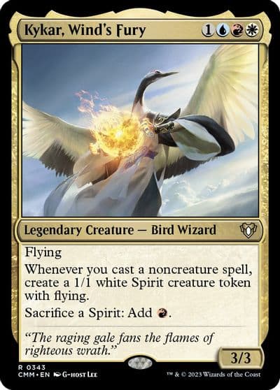 Kykar Winds Fury Commander Masters Magic card