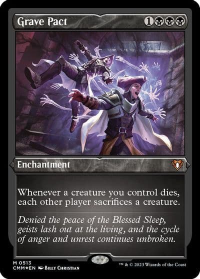 Grave Pact Foil Etched Commander Masters Magic card