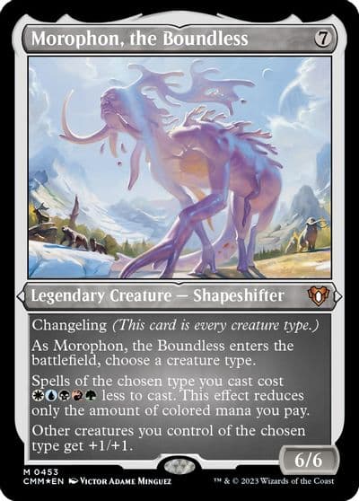 Morophon the Boundless Foil Etched Commander Masters Magic card