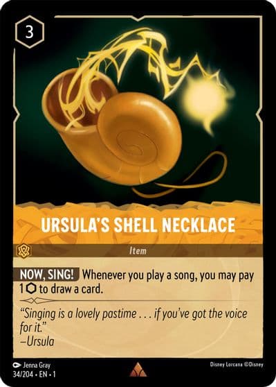 Ursulas Shell Necklace The First Chapter Lorcana card