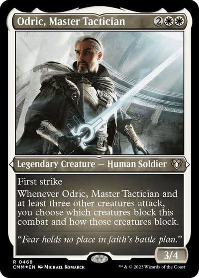 Odric Master Tactician Foil Etched Commander Masters Magic card