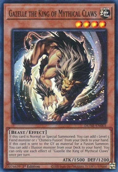 Gazelle the King of Mythical Claws Duelist Nexus Yu-Gi-Oh! card