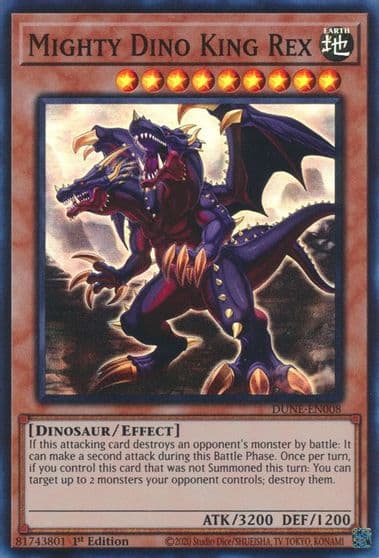 Mighty Dino King Rex Duelist Nexus Yu-Gi-Oh! card