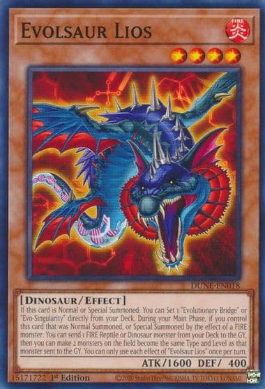 Evolsaur Lios Duelist Nexus Yu-Gi-Oh! card