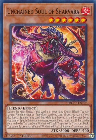Unchained Soul of Sharvara Duelist Nexus Yu-Gi-Oh! card