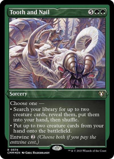 Tooth and Nail Foil Etched Commander Masters Magic card