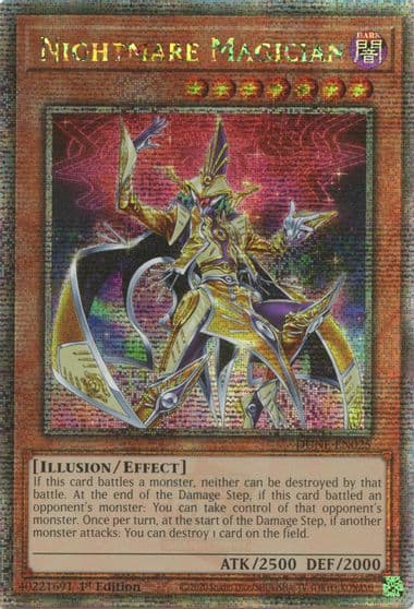 Nightmare Magician Quarter Century Secret Rare Duelist Nexus Yu-Gi-Oh! card