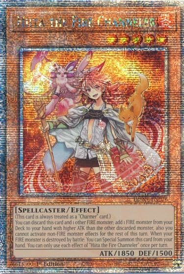 Hiita the Fire Channeler Quarter Century Secret Rare Duelist Nexus Yu-Gi-Oh! card