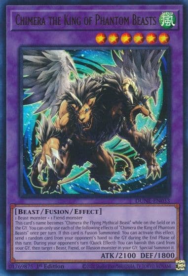 Chimera the King of Phantom Beasts Duelist Nexus Yu-Gi-Oh! card