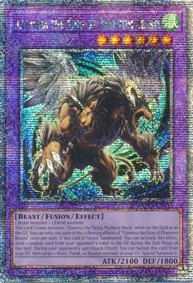 Chimera the King of Phantom Beasts Quarter Century Secret Rare Duelist Nexus Yu-Gi-Oh! card
