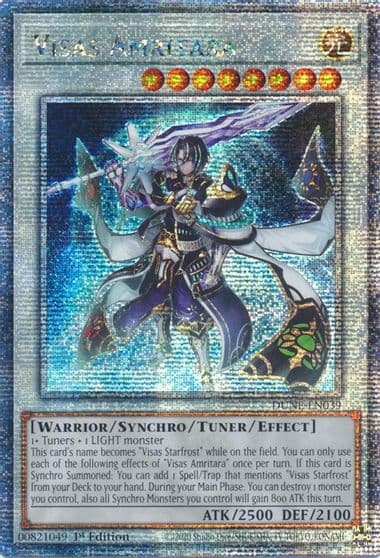 Visas Amritara Quarter Century Secret Rare Duelist Nexus Yu-Gi-Oh! card