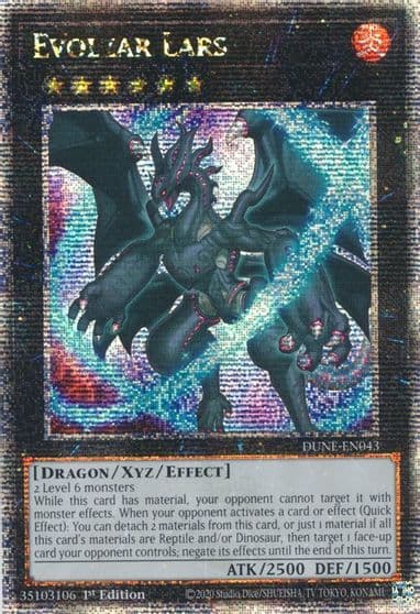 Evolzar Lars Quarter Century Secret Rare Duelist Nexus Yu-Gi-Oh! card