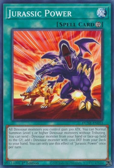 Jurassic Power Duelist Nexus Yu-Gi-Oh! card