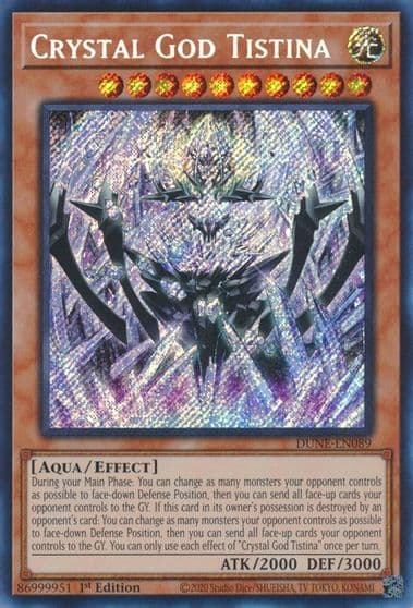 Crystal God Tistina Duelist Nexus Yu-Gi-Oh! card