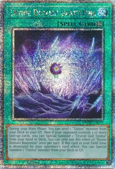 Divine Domain Baatistina Quarter Century Secret Rare Duelist Nexus Yu-Gi-Oh! card