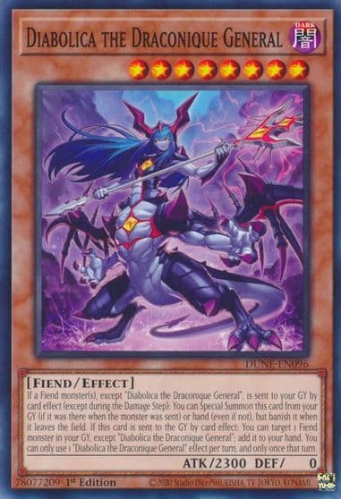 Diabolica the Draconique General Duelist Nexus Yu-Gi-Oh! card