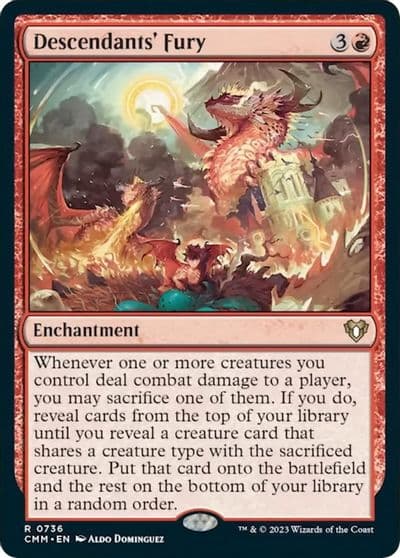 Descendants Fury Commander Masters Magic card