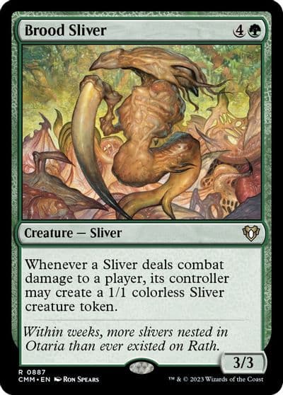 Brood Sliver Commander Masters Magic card