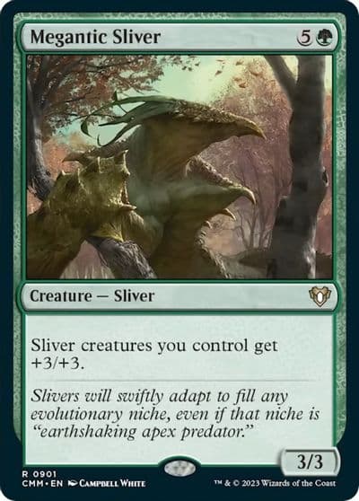 Megantic Sliver Commander Masters Magic card