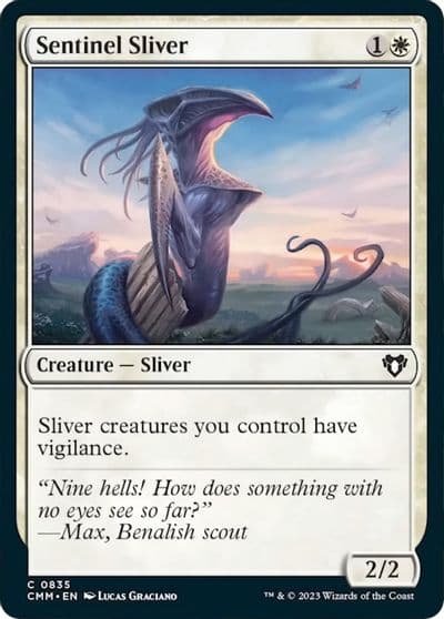 Sentinel Sliver Commander Masters Magic card