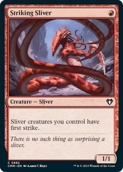Striking Sliver Commander Masters Magic card