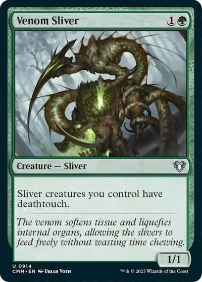 Venom Sliver Commander Masters Magic card