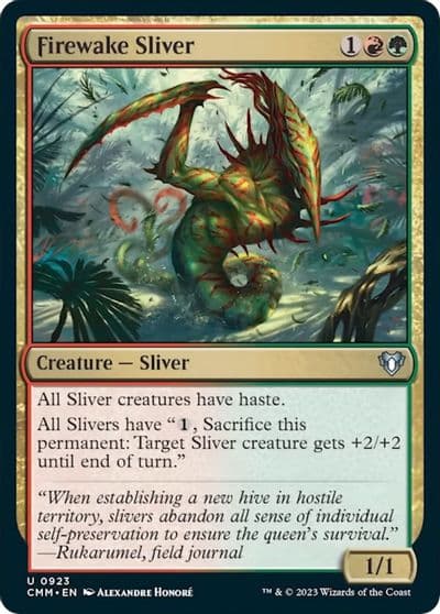 Firewake Sliver Commander Masters Magic card