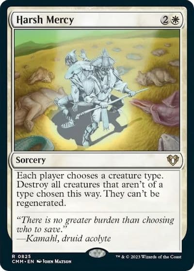Harsh Mercy Commander Masters Magic card