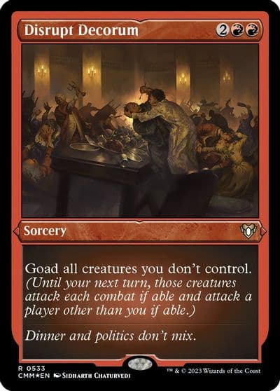 Disrupt Decorum Foil Etched Commander Masters Magic card
